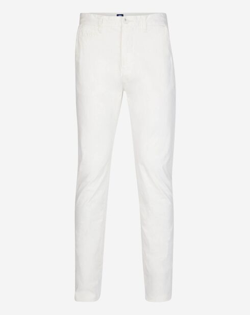 Pantalon chino Gabard uni blanc