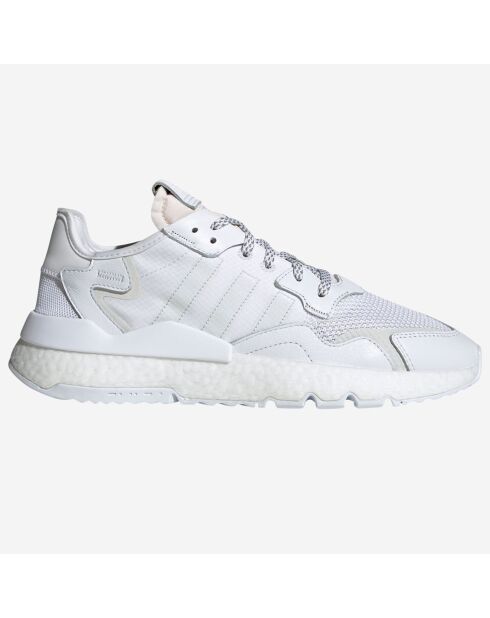 Baskets en Cuir & Mesh Nite Jogger blanches