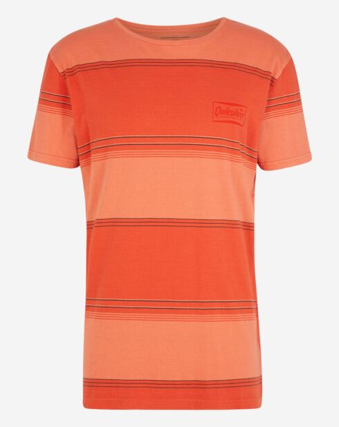 T-Shirt Gradien rayé orange