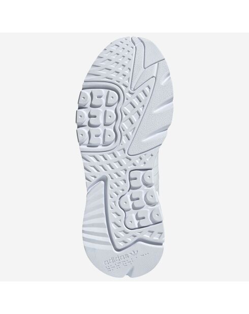 Baskets en Cuir & Mesh Nite Jogger blanches
