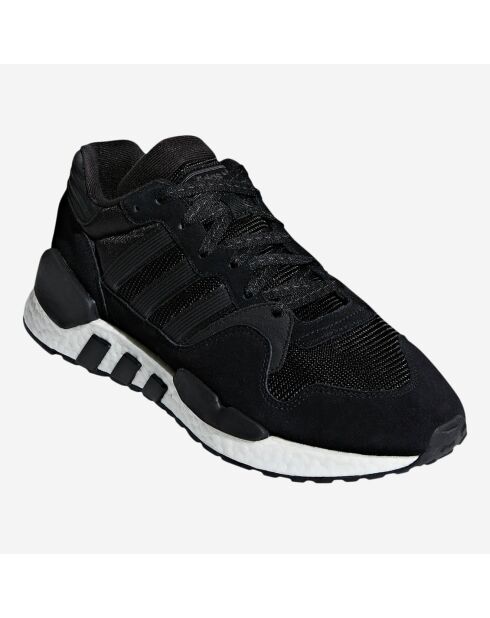 Baskets en Velours de Cuir & Mesh Eqt Zx noires