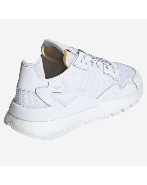 Baskets en Cuir & Mesh Nite Jogger blanches