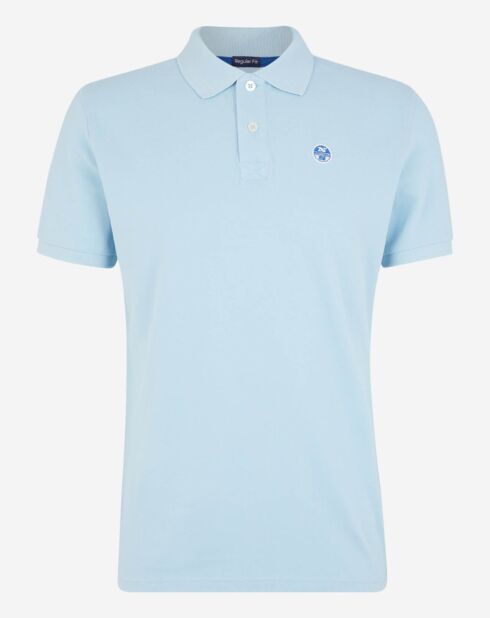 Klassiek effen hemelsblauw poloshirt
