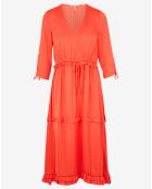 Robe mi-longue rouge