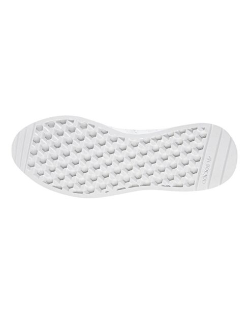 I-5923 sneakers van wit/beige fluweel van leer en mesh