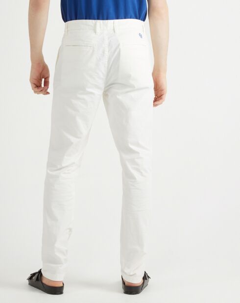 Pantalon chino Gabard uni blanc