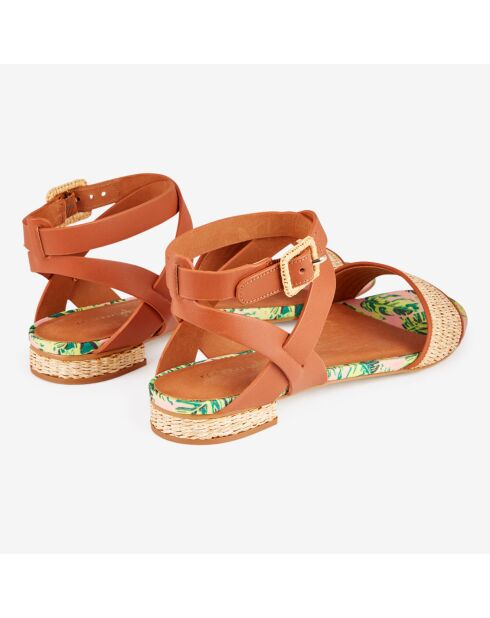 Sandali Camel Fira in pelle