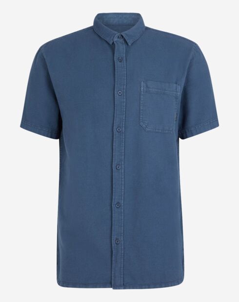 Chemise droite Time Box bleu foncé