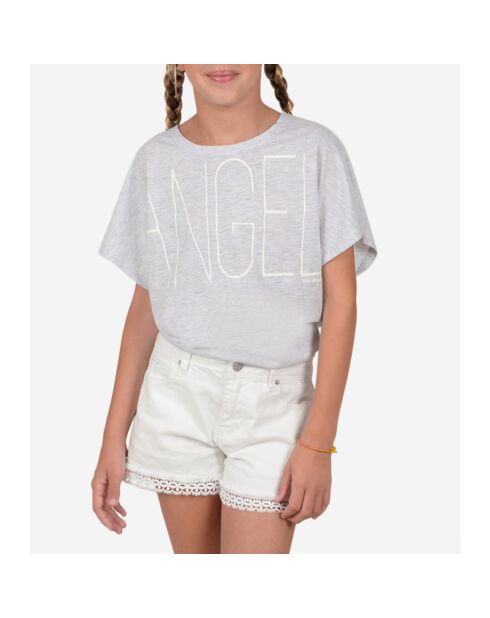 Angel Pearl Graues T-Shirt