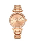 Montre Femme en Acier Quartz Symphony rose
