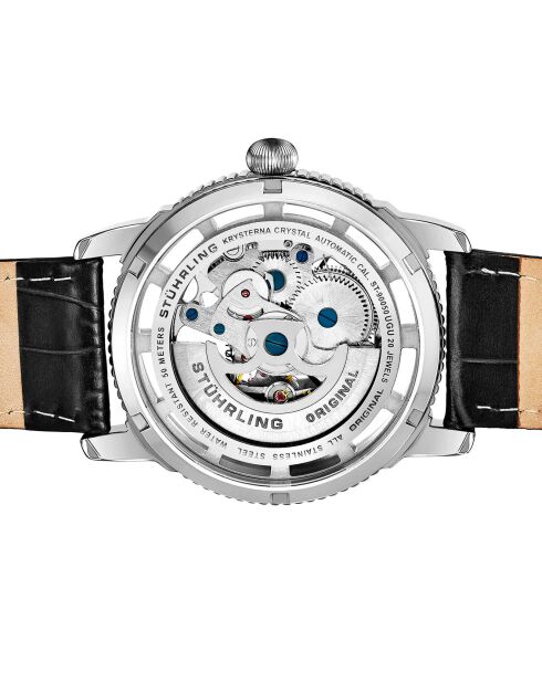 Montre Homme en Cuir Automatique Legacy noir/argenté