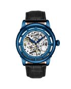 Montre Homme Automatique Legacy en Cuir noir/bleu