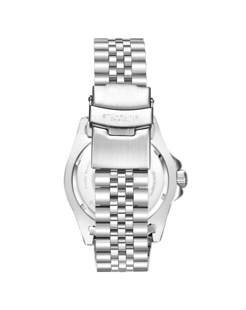 Montre Homme en Acier  Swiss Quartz  Aquadiver argenté/bleu/rouge