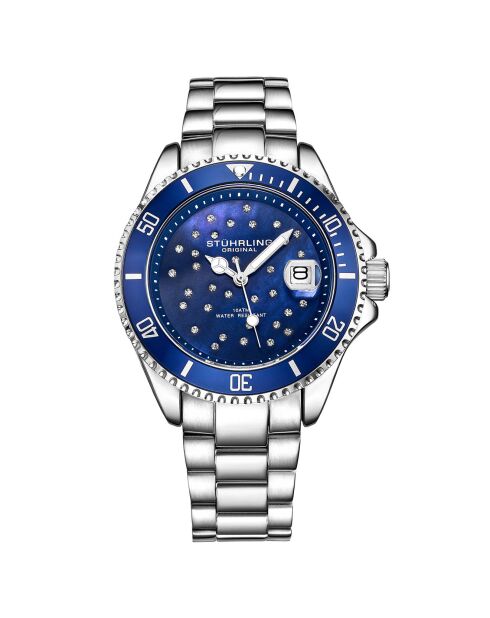 Montre Femme en Acier Quartz Vogue argenté/bleu