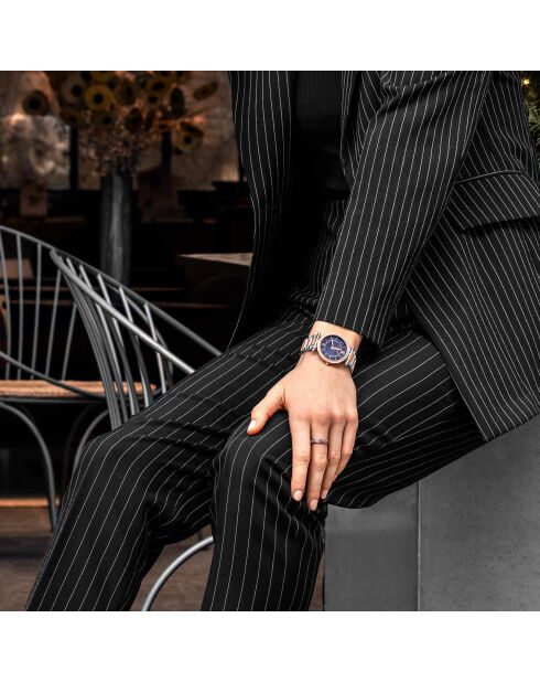 Montre Femme en Acier Quartz Symphony argenté/rosé