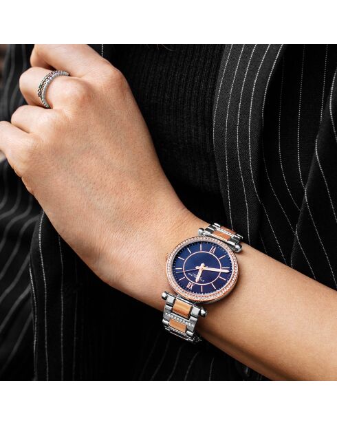 Montre Femme en Acier Quartz Symphony argenté/rosé