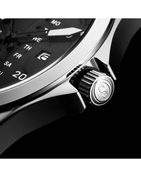 Montre Homme en Cuir Quartz  Aviator  marron/noir