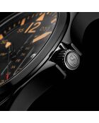 Montre Homme en Cuir Quartz  Aviator  verte