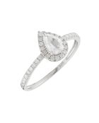 Bague Pescara Diamants 0.202ct & Topaze Blanche 0.83ct or blanc