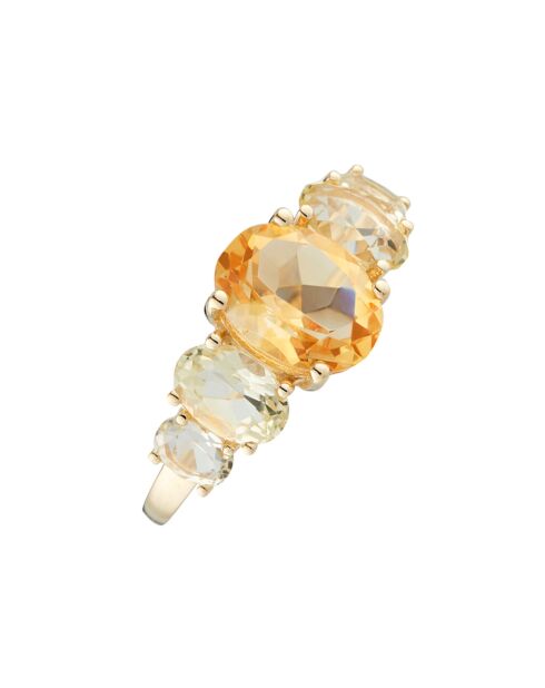 Bague Yellow Hill Citrine 1.89ct Quartz 1.48ct Or Jaune