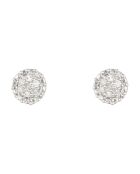 Boucles d'oreilles Round Stud Diamants 0.02ct or blanc