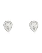 Boucles d'oreilles Forlia Diamants 0.01ct & 2 Topazes Blanches 0.83 ct Or Blanc