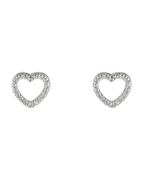 Boucles d'oreilles Cagliari Diamants 0.01ct or blanc