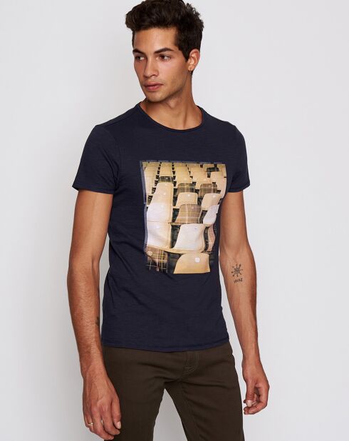 T-Shirt Casual bleu