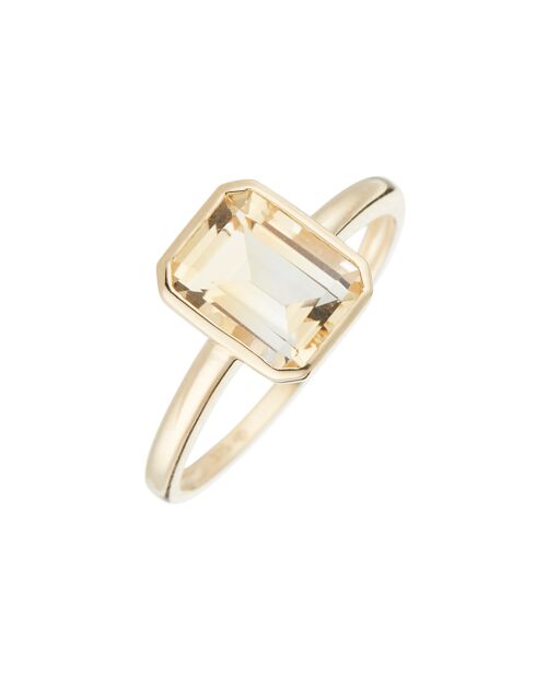 Edler Citrinring 1,86 Karat Gelbgold
