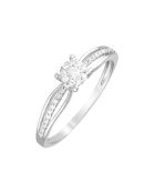 Bague Lismore Diamants 0.16ct or blanc