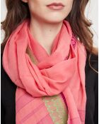 Foulard Solila en Coton & Viscose Solila rose - 120x180 cm