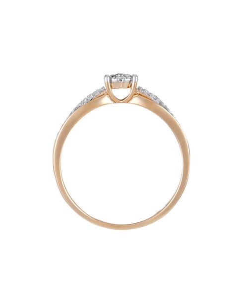 Bague La Promise Diamants 0.16 ct or jaune