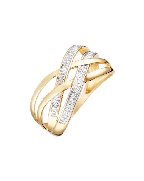 Bague Cayos Diamants 0.03 ct or jaune