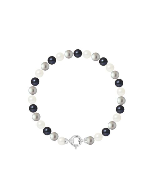 Bracelet Rang Perles d'Eau Douce Rondes blanc naturel