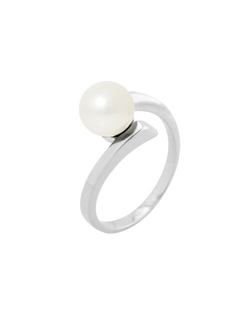 Bague Argent Perle d'Eau Douce blanche