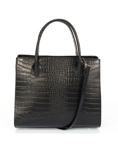 Bolso de mano de piel Celia negro - 30x13x27 cm