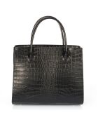 Bolso de mano de piel Celia negro - 30x13x27 cm