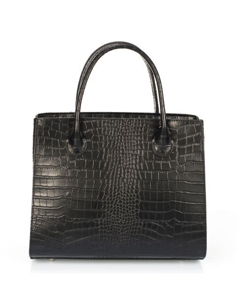 Bolso de mano de piel Celia negro - 30x13x27 cm