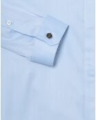 Chemise en Twill coton uni bleue