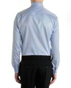 Chemise en Twill coton uni bleue