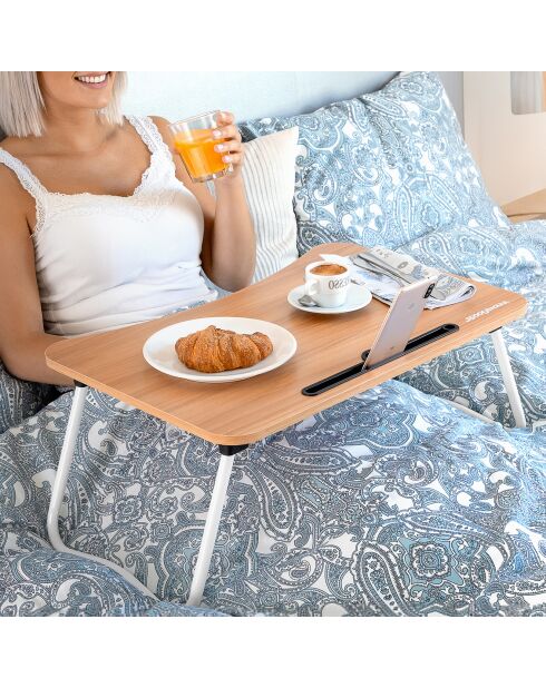 Faltbarer Beistelltisch aus Bambus - 60x27x40 cm