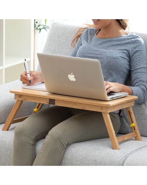 Klappbarer Beistelltisch aus Bambus - 53x21x34 cm