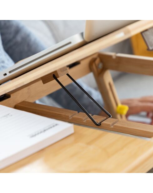 Klappbarer Beistelltisch aus Bambus - 53x21x34 cm