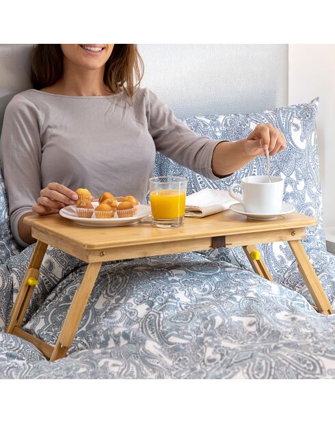 Klappbarer Beistelltisch aus Bambus - 53x21x34 cm