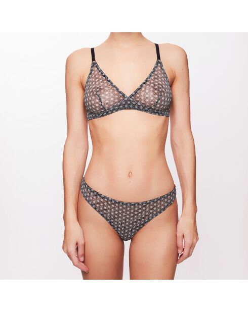 String Stella imprimé noir/écru