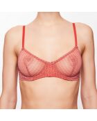 Soutien-Gorge Corbeille Madrid imprimé brique/écru