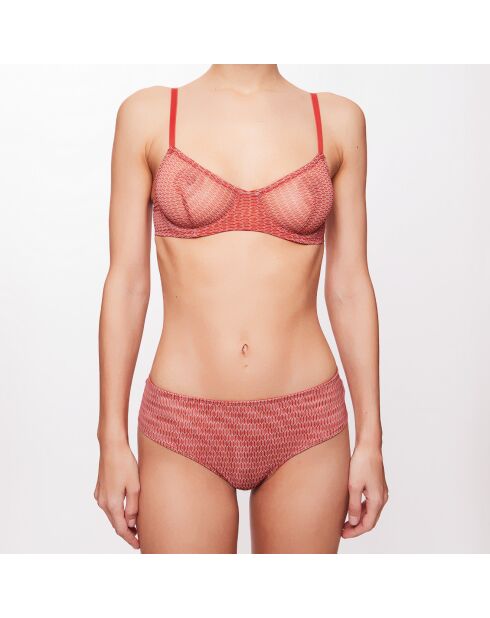 Soutien-Gorge Corbeille Madrid imprimé brique/écru