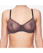 Soutien-Gorge Corbeille Khôl imprimé violet/noir/écru
