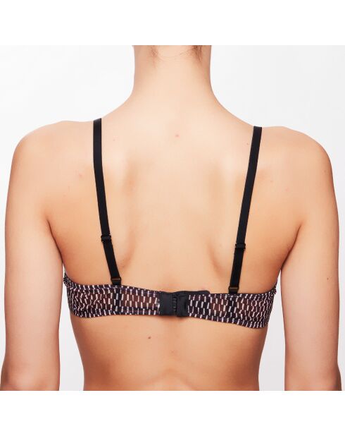 Soutien-Gorge Corbeille Khôl imprimé violet/noir/écru