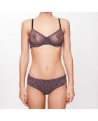 Soutien-Gorge Corbeille Khôl imprimé violet/noir/écru
